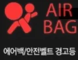 자동차 경고등 종류-빨간색 에어백/안전벨트 경고등