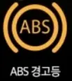 자동차 경고등 종류-노란색 ABS 경고등