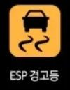 자동차 경고등 종류-노란색 ESP경고등