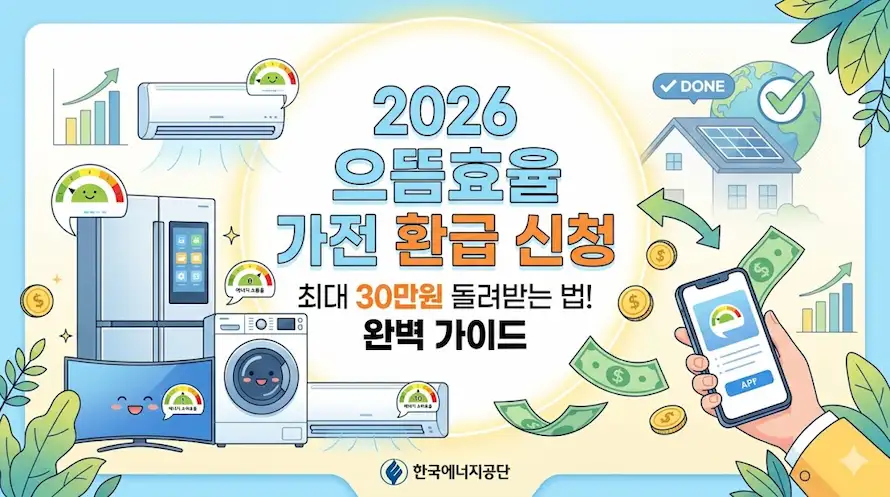 2026 으뜸효율 가전 환급 신청 대상 및 방법 안내 메인 이미지