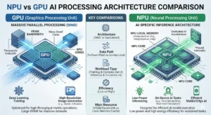 NPU와 GPU의 협업 워크플로우 다이렉트 처리 구조