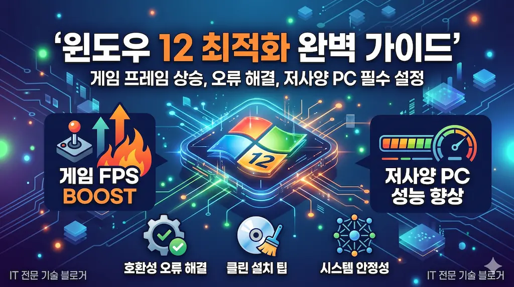 블로그 썸네일 윈도우 12 최적화 완벽 가이드