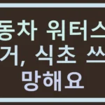 자동차 워터스팟 제거, 식초 쓰면 망해요 자동차 워터스팟 제거, 식초 쓰면 망해요