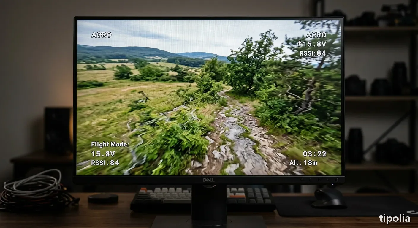 젤로 현상으로 인해 화면이 울렁거리는 FPV 영상