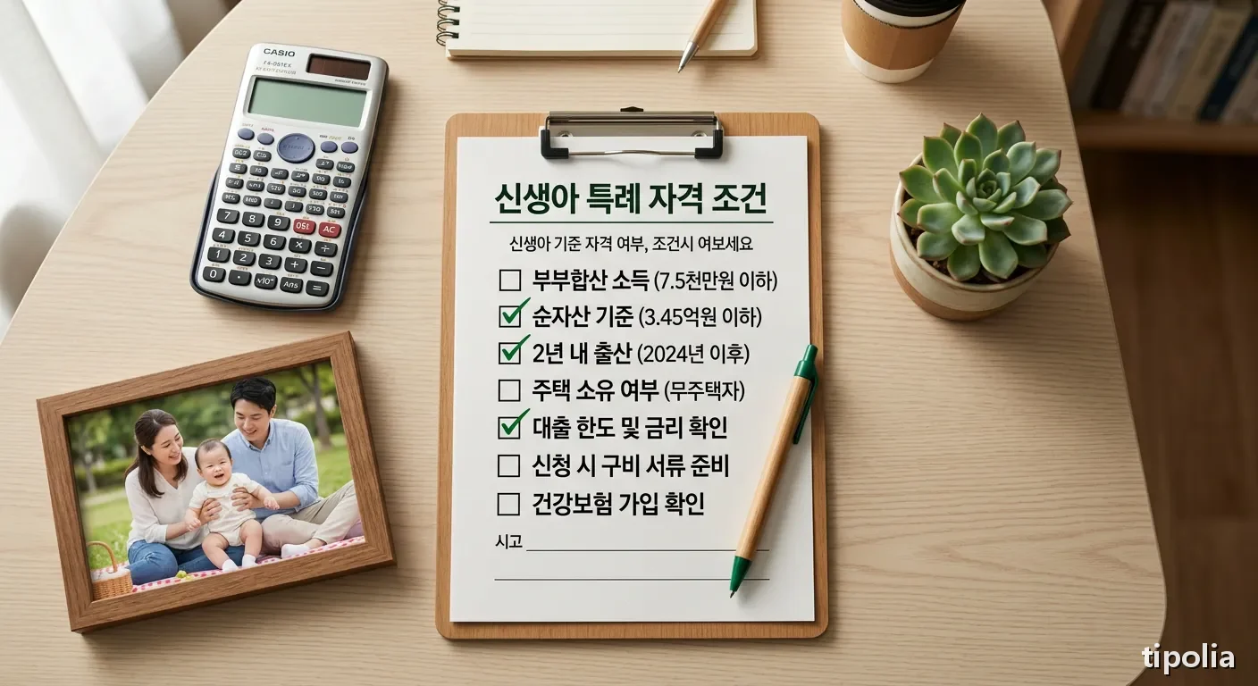 신생아 특례대출 자격 조건 셀프 체크 리스트