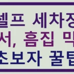 셀프 세차장 순서, 흠집 막는 초보자 꿀팁