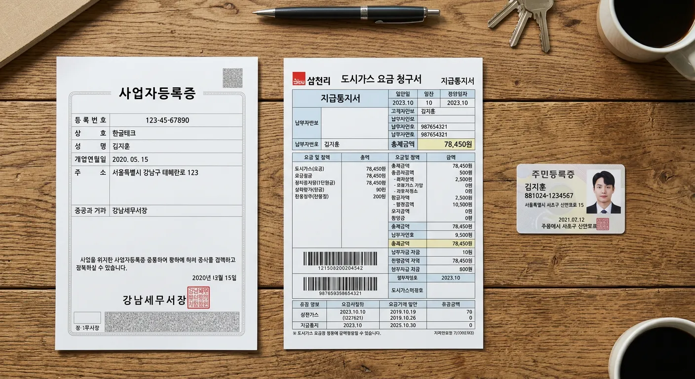 소상공인 전기요금 특별지원금 신청에 필요한 서류들