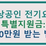 소상공인 전기요금 특별지원금: 20만원 받는 법